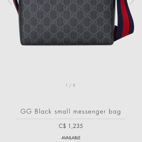 GG Black Small Messenger Bag - Picture 11 of 11
